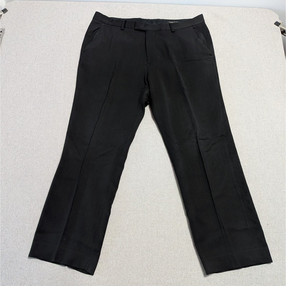Banana Republic Men's Black 36x30 Tailored Slim Fit Wool Dress Pants Lanificio